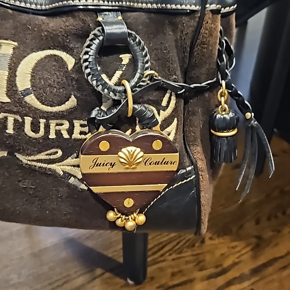 Juicy Couture Handbag Purse Y2K Vintage Brown Gold - Picture 3 of 14